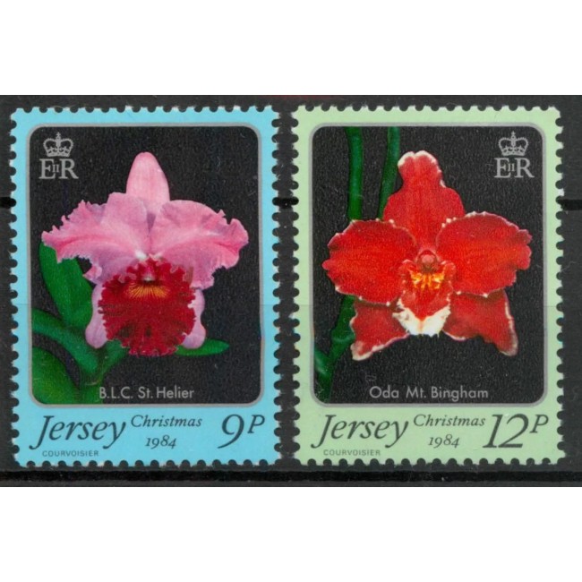 Jersey 1984 - Crăciun, flori, orhidee, serie neuzata Jersey 1984 - Crăciun, flori, orhidee, serie neuzata
