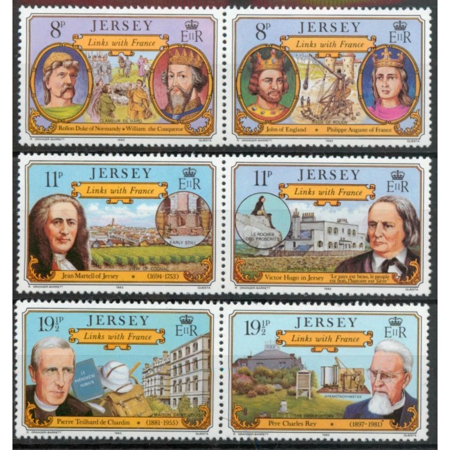 Jersey 1982 - Personalități, legăturile cu Franța, serie neuzata