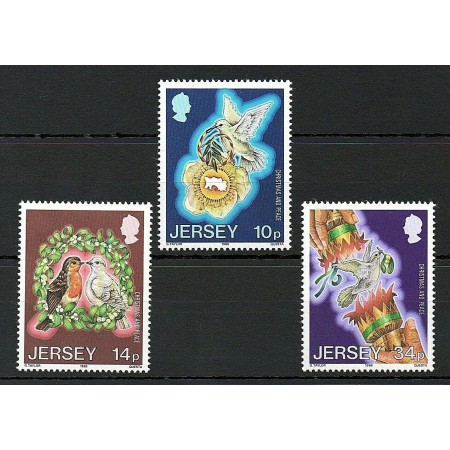Jersey 1986 - Crăciun, păsări, serie neuzata Jersey 1986 - Crăciun, păsări, serie neuzata