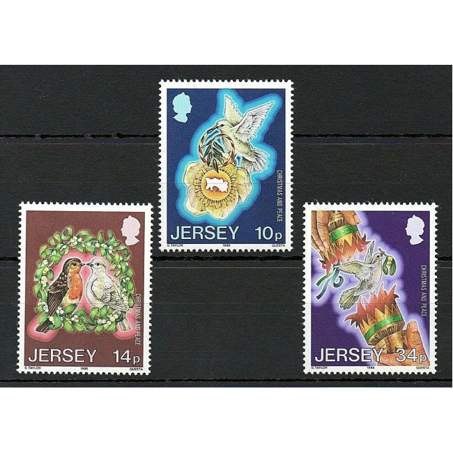 Jersey 1986 - Crăciun, păsări, serie neuzata Jersey 1986 - Crăciun, păsări, serie neuzata