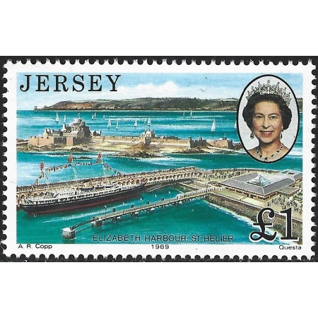 Jersey 1989 - Royal visit, Regina Elisabeta II, vapor, neuzat Jersey 1989 - Royal visit, Regina Elisabeta II, vapor, neuzat