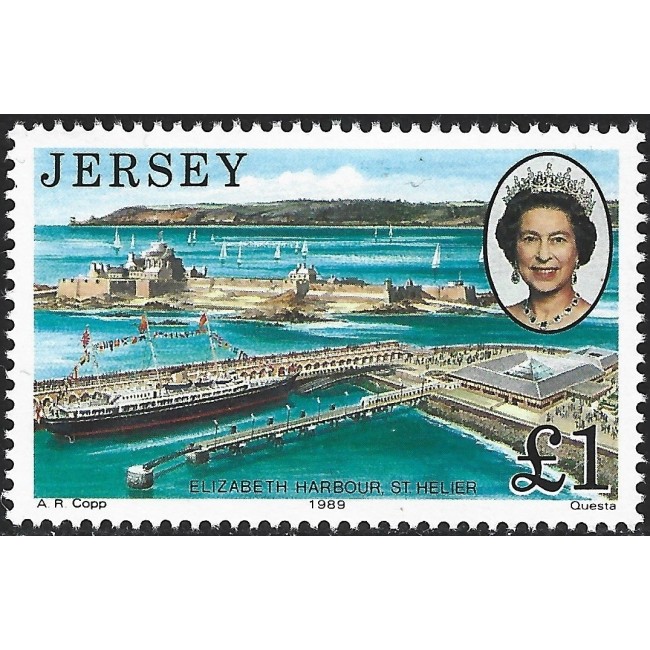 Jersey 1989 - Royal visit, Regina Elisabeta II, vapor, neuzat Jersey 1989 - Royal visit, Regina Elisabeta II, vapor, neuzat
