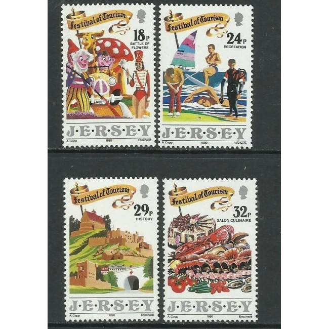 Jersey 1990 - Festivalul de turism, serie neuzata Jersey 1990 - Festivalul de turism, serie neuzata
