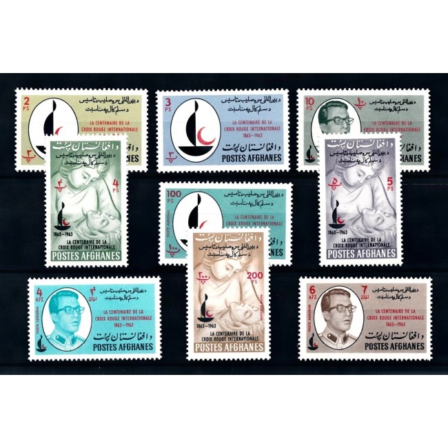 Afghanistan 1963 - Centenarul Crucii Roșii, serie neuzata Afghanistan 1963 - Centenarul Crucii Roșii, serie neuzata