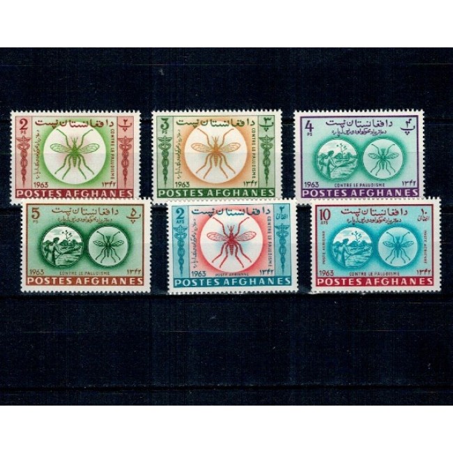 Afghanistan 1964 - Lupta contra malariei, țânțari, insecte, serie neuzata Afghanistan 1964 - Lupta contra malariei, țânțari, insecte, serie neuzata