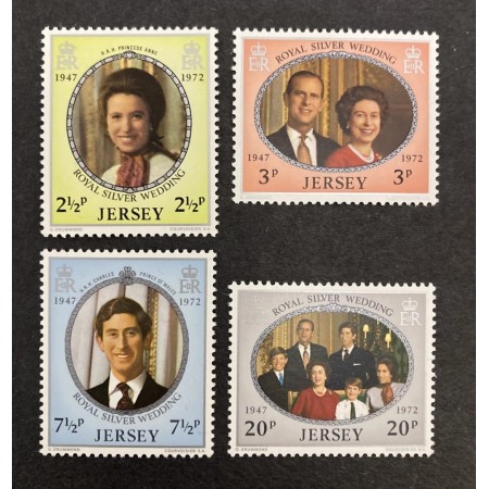 Jersey 1972 - Royal Silver Wedding, personalități, serie neuzata Jersey 1972 - Royal Silver Wedding, personalități, serie neuzata