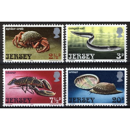 Jersey 1973 - Fauna marina, animale, serie neuzata Jersey 1973 - Fauna marina, animale, serie neuzata