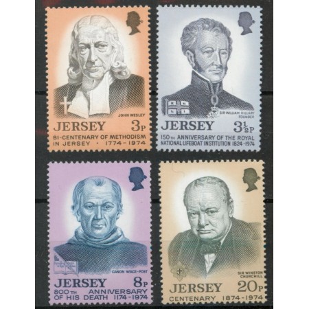 Jersey 1974 - Personalități, Churchill, serie neuzata Jersey 1974 - Personalități, Churchill, serie neuzata