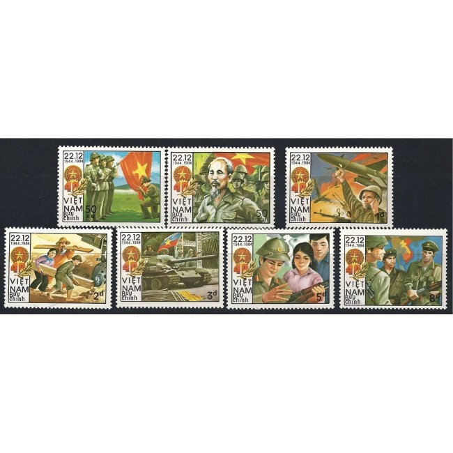 Vietnam 1984 - Armata, arme, Ho Chi Minh, serie neuzata Vietnam 1984 - Armata, arme, Ho Chi Minh, serie neuzata