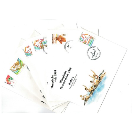 Coreea de Sud - Lot 12 plicuri prima zi tematica sport, Jocurile Olimpice Coreea de Sud - Lot 12 plicuri prima zi tematica sport, Jocurile Olimpice