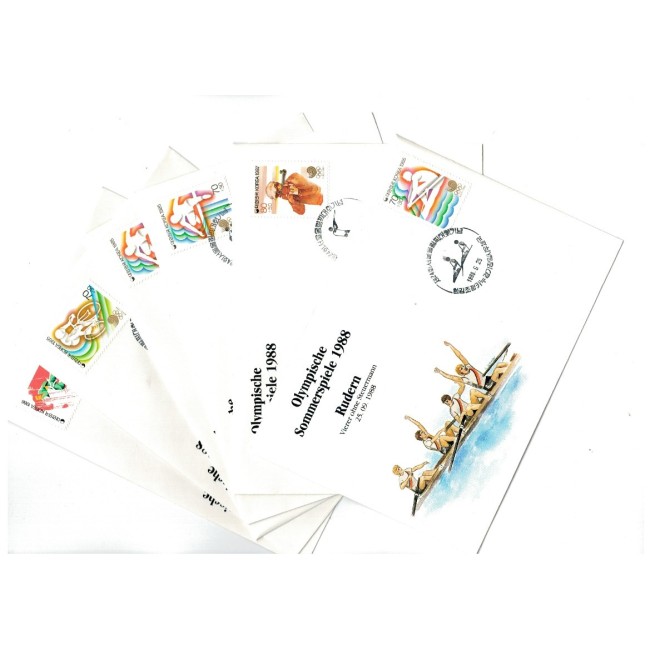 Coreea de Sud - Lot 12 plicuri prima zi tematica sport, Jocurile Olimpice Coreea de Sud - Lot 12 plicuri prima zi tematica sport, Jocurile Olimpice