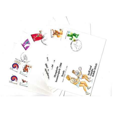 Coreea de Sud - Lot 12 plicuri prima zi tematica sport, Jocurile Olimpice Coreea de Sud - Lot 12 plicuri prima zi tematica sport, Jocurile Olimpice
