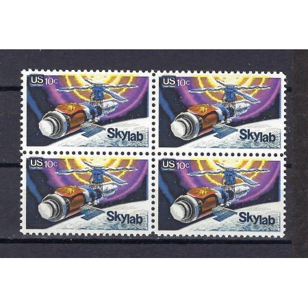 SUA 1974 - Skylab, cosmonautica, bloc de 4 neuzat SUA 1974 - Skylab, cosmonautica, bloc de 4 neuzat