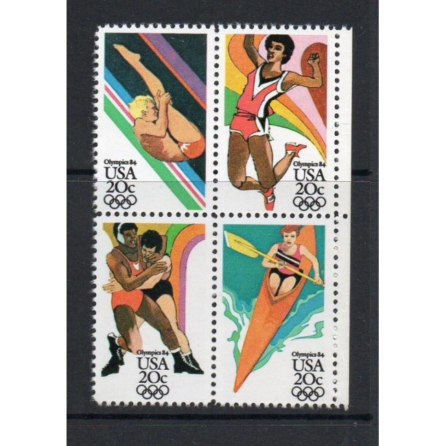 SUA 1984 - Jocurile Olimpice, serie neuzata SUA 1984 - Jocurile Olimpice, serie neuzata