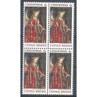 SUA 1968 - Crăciun, pictură, arta, Van Eyck, bloc de 4 neuzat