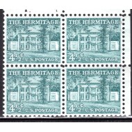SUA 1954 - The Hermitage, uzual 4 1/2c, bloc de 4 neuzat