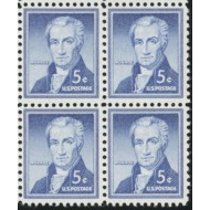 SUA 1954 - Monroe, uzual 5c, bloc de 4 neuzat