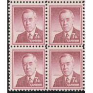 SUA 1956 - W. WIlson, uzual 7c, bloc de 4 neuzat