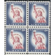 SUA 1954 - Liberty, uzual 8c, bloc de 4 neuzat