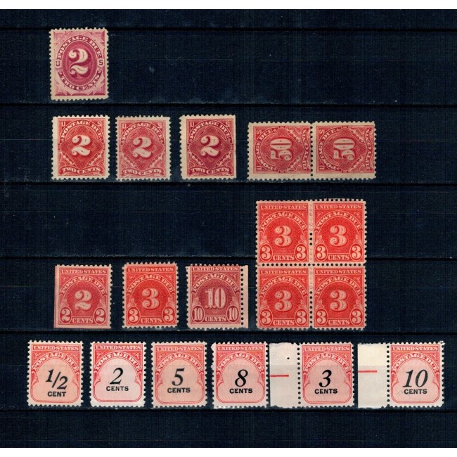 SUA 1891-1959 - Lot mărci porto, neștampilate SUA 1891-1959 - Lot mărci porto, neștampilate