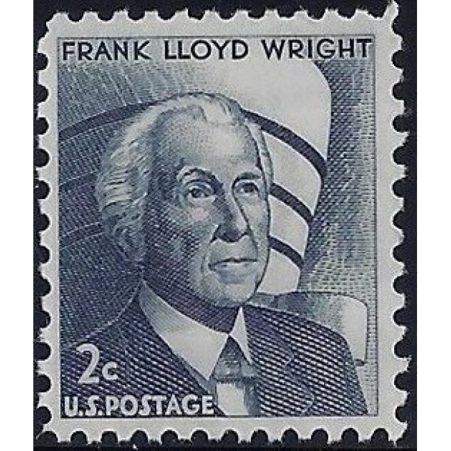 SUA 1966 - Uzual, 2c, Frank Lloyd Wright, neuzat SUA 1966 - Uzual, 2c, Frank Lloyd Wright, neuzat