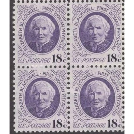 SUA 1974 - Dr. Elizabeth Blackwell, personalități, bloc de 4 neuzat SUA 1974 - Dr. Elizabeth Blackwell, personalități, bloc de 4 neuzat