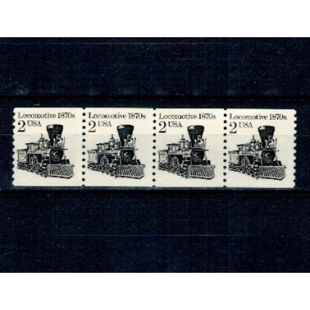 SUA 1982 - Uzual 2c, locomotiva, ștraif de 4 neuzat, din roll SUA 1982 - Uzual 2c, locomotiva, ștraif de 4 neuzat, din roll