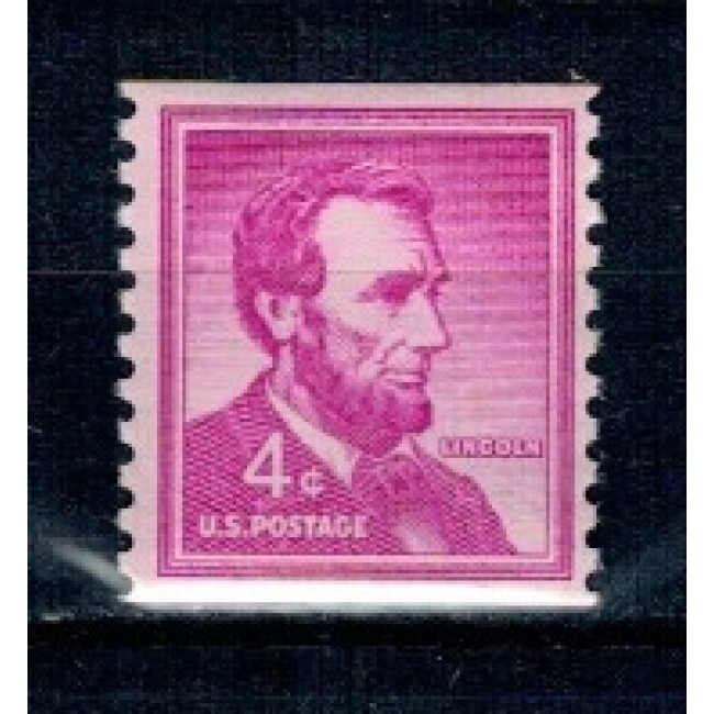 SUA 1958 - Uzual 4c, A. Lincoln, neuzat, din roll SUA 1958 - Uzual 4c, A. Lincoln, neuzat, din roll