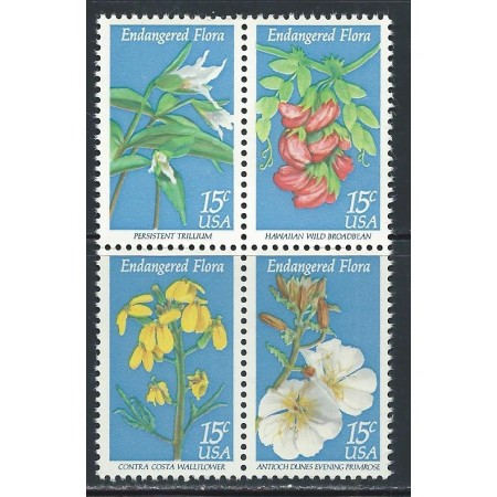 SUA 1977 - Flori, flora protejata, serie neuzata SUA 1977 - Flori, flora protejata, serie neuzata