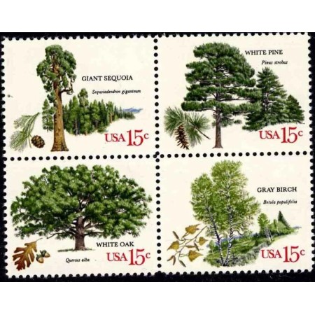 SUA 1978 - Copaci, flora, serie neuzata SUA 1978 - Copaci, flora, serie neuzata