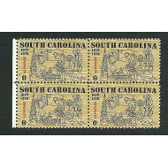 SUA 1970 - South Carolina, bloc de 4 neuzat