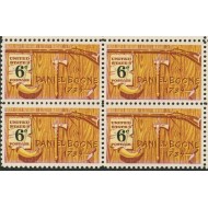 SUA 1968 - Daniel Boone, arme, bloc de 4 neuzat