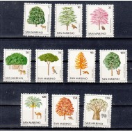 San Marino 1979 - Copaci, flora-fauna, serie neuzata