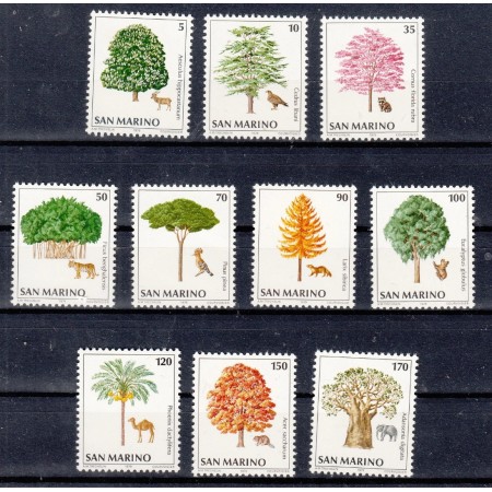 San Marino 1979 - Copaci, flora-fauna, serie neuzata San Marino 1979 - Copaci, flora-fauna, serie neuzata