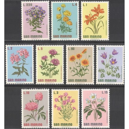 San Marino 1971 - Flori, flora, serie neuzata San Marino 1971 - Flori, flora, serie neuzata