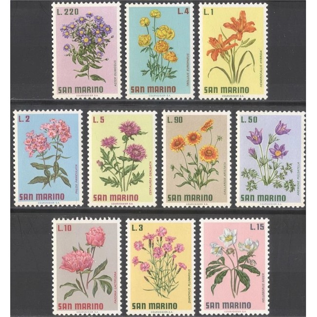 San Marino 1971 - Flori, flora, serie neuzata San Marino 1971 - Flori, flora, serie neuzata