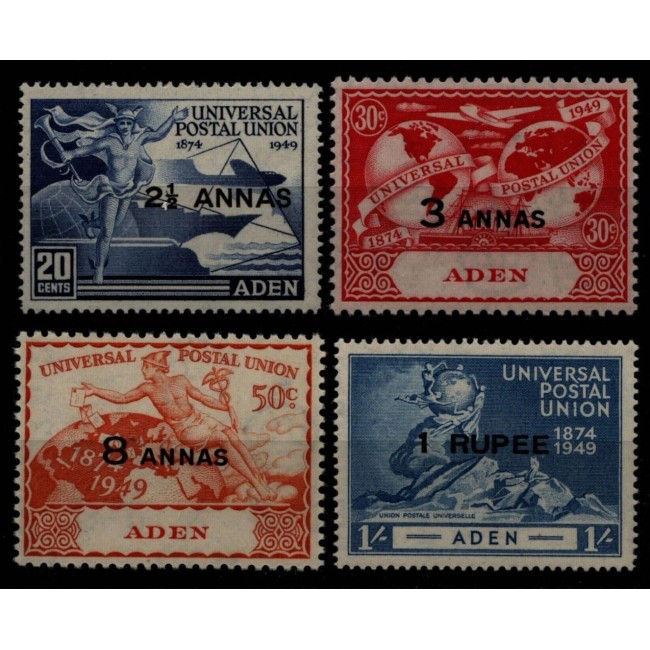 Aden 1949 - Aniversare UPU, supratipar, serie neuzata