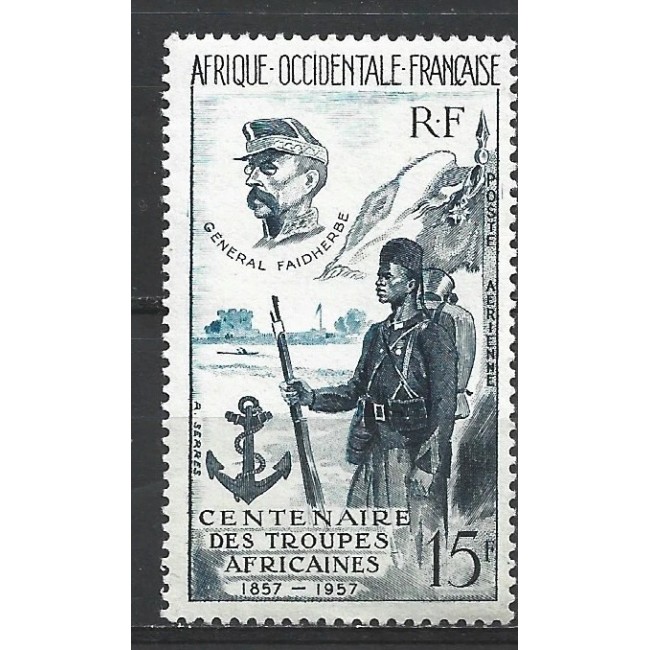 Africa Occidentala Franceza 1957 - Trupele africane, neuzat Africa Occidentala Franceza 1957 - Trupele africane, neuzat