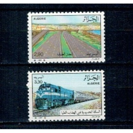 Algeria 1987 - Transport, cai ferate, serie neuzata Algeria 1987 - Transport, cai ferate, serie neuzata