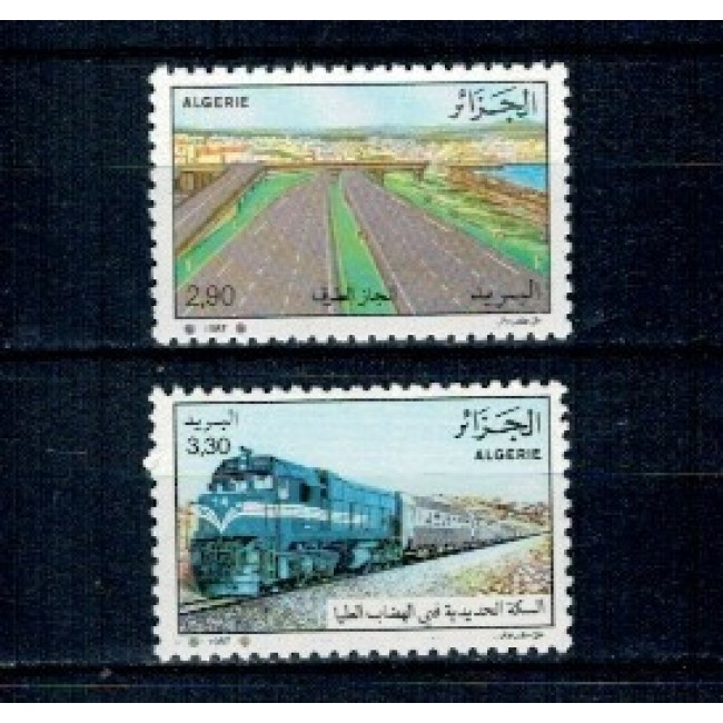 Algeria 1987 - Transport, cai ferate, serie neuzata Algeria 1987 - Transport, cai ferate, serie neuzata