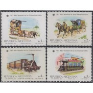 Argentina 1983 - Comunicații, transport, tren, tramvai, serie neuzata