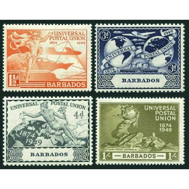 Barbados 1949 - Aniversare UPU, transport, serie neuzata Barbados 1949 - Aniversare UPU, transport, serie neuzata