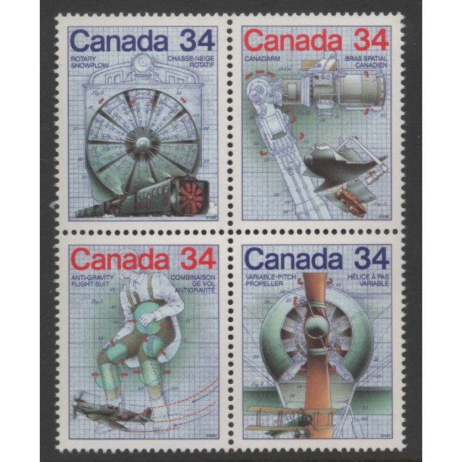 Canada 1986 - Invenții, tehnologie, serie neuzata Canada 1986 - Invenții, tehnologie, serie neuzata
