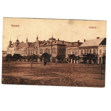Satu Mare 1915(aprox.) - Piața Deak, ilustrata circulata Satu Mare 1915(aprox.) - Piața Deak, ilustrata circulata