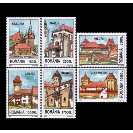 2002 - Cetăți țărănești săsești din Transilvania, serie neuzata