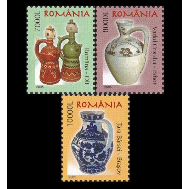 2005 - Ceramica romaneasca (II), uzuale, serie neuzata 2005 - Ceramica romaneasca (II), uzuale, serie neuzata