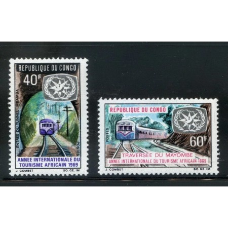 Congo 1969 - Turism, cai ferate, serie neuzata