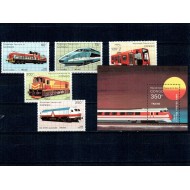 Congo 1991 - Trenuri, cai ferate, serie si colita neuzata