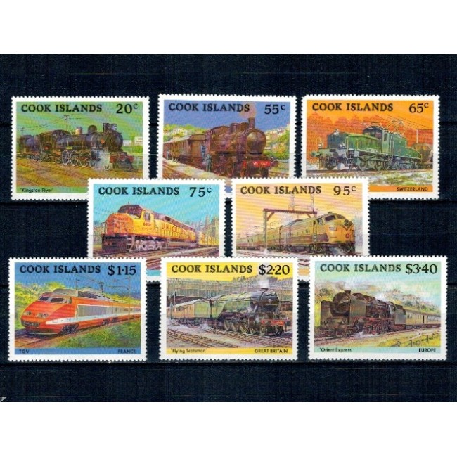 Insulele Cook 1985 - Locomotive, serie neuzata Insulele Cook 1985 - Locomotive, serie neuzata