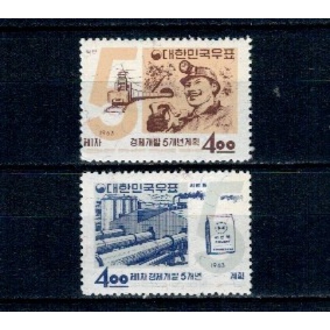 Korea Sud 1963 - Planul cincinal, tren, serie neuzata